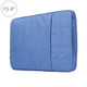 15.4 inch Universal Fashion Soft Laptop Denim Bags Portable Zipper Notebook Laptop Case Pouch for MacBook Air / Pro, Lenovo and other Laptops, Size: 39.2x28.5x2cm (Blue)