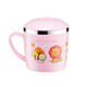 225ml Stainless Steel Thermal Insulated Cartoon Style Mug With Cap And Handle For Child(Pink)