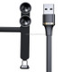 ROCK S2 2A Type-C / USB-C Double Suction Cup Design Gaming Charging Data Cable, Length: 120cm (Black)