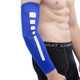 Men Outdoor Sports Elastic Breathable Anti-skid Elbow Arm Sleeve UV Protective Gear, Size: M(Blue)