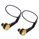 2 PCS Motorcycle Universal ABS Shell Holder Oval Shape Rear VIew Mirror
