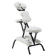 Portable Folding Adjustable Massage Chair Tattoo Scraping Chair Beauty Bed with Armrest(White)