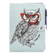 For Galaxy Tab A 9.7 / T550 Glasses Owl Pattern Horizontal Flip Leather Case with Holder & Wallet & Card Slots & Sleep / Wake-up Function & Pen Slot