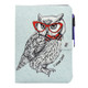 For Galaxy Tab A 9.7 / T550 Glasses Owl Pattern Horizontal Flip Leather Case with Holder & Wallet & Card Slots & Sleep / Wake-up Function & Pen Slot