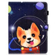 Colored Drawing Stitching Universal Horizontal Flip Leather Case, with Holder & Card Slots for 8 inch Tablet PC(Dog)