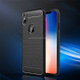 Brushed Texture Carbon Fiber Shockproof TPU Protective Back Case for  iPhone XS Max(Black)