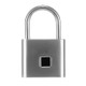 Stainless Steel Automatic Intelligent Fingerprint Padlock Electronic Lock, 40 Fingerprint Edition(Silver)