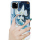 3D Marble Soft Silicone TPU Case Cover with Bracket for iPhone 11 Pro(Golden Line Blue)