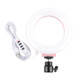 PULUZ 4.7 inch 12cm USB 3 Modes Dimmable LED Ring Vlogging Photography Video Lights  with Cold Shoe Tripod Ball Head(Pink)
