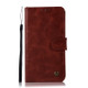 For Nokia 6 Retro Copper Buckle Crazy Horse Horizontal Flip PU Leather Case with Holder & Card Slots & Wallet & Lanyard(Wine red)