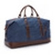 Canvas Leather Men Travel Bags Carry on Luggage Bags Men Duffel Bags Handbag Travel(Blue)