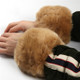 Imitation Rabbit Fur Wrist Sleeves Dual-use Anti-Flooding Sleeves, Size:One Size(Camel)