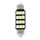 2 PCS 3.5W 250 LM 6000K 39MM 12 SMD-2835 LEDs Bicuspid Port Decoding Car Dome Lamp LED Reading Light, DC 12V(White Light)