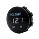 Universal Digital Display Waterproof LED Voltage Meter for DC 12V-24V Car Motorcycle Truck(White)