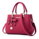 Women Luxury Tote Plum Blossom Bow Sweet Messenger Bag(Wine Red)