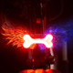 USB Charging Red Blue Color Riding Light Rear Lamp Safety Warning Light (Bone Style)