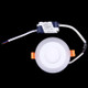 3W + 3W LED Double Panel Light, Wide Voltage Isolation Two Color Wall Ceiling Lamp with 3 luminescence Mode, AC 100-265V, Size: 100 x 100 x 8 mm, Cutout Size: 80mm