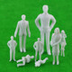 100PCS White unpainted Architectural Model Figures People 1:200