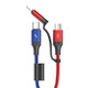 JOYROOM S-M376 Family Series 2 In 1 3.5A USB-C / Type-C & Micro to 8 Pin Braided Data Cable, Length: 1.314m