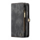 CaseMe Detachable Multifunctional Horizontal Flip Leather Case for iPhone XR, with Card Slot & Holder & Zipper Wallet & Photo Frame (Black)