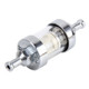 Motorcycle Metal Gas Inline Fuel Filter with Glass Observation Shell