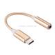 USB-C / Type-C Male to 3.5mm Female Weave Texture Audio Adapter, For Galaxy S8 & S8 + / LG G6 / Huawei P10 & P10 Plus / Oneplus 5 / Xiaomi Mi6 & Max 2 /and other Smartphones, Rechargeable Devices, Length: about 10cm(Gold)