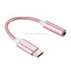 USB-C / Type-C Male to 3.5mm Female Weave Texture Audio Adapter, For Galaxy S8 & S8 + / LG G6 / Huawei P10 & P10 Plus / Oneplus 5 / Xiaomi Mi6 & Max 2 /and other Smartphones, Length: about 10cm(Rose Gold)