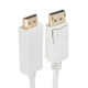 DisplayPort Male to HDMI Male Adapter Cable, Length: 1.8m(White)