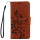 For Asus ZenFone 3 / ZE552KL Pressed Flowers Pattern Leather Case with Holder & Card Slots & Wallet(Brown)
