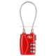 JASIT TSA719 Zinc Alloy 3-Digit Password TSA Lock Travel Luggage Padlock(Red)