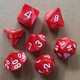5 Set Creative RPG Game Dice Colorful Multicolor Dice Mixed DND Dice(Red)