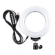 PULUZ 4.7 inch 12cm USB 10 Modes 8 Colors RGBW Dimmable LED Ring Vlogging Photography Video Lights with Cold Shoe Tripod Ball Head(Black)