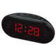 Oval Radio LED Digital Alarm Clock (Red)