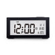 Automatic Night Light Electronic Clock Large Screen Adjustable Backlight Alarm Clock (Black)