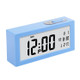 Automatic Night Light Electronic Clock Large Screen Adjustable Backlight Alarm Clock (Blue)