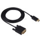 DisplayPort Male to DVI Male High Digital Adapter Cable, Length: 1.8m