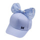 Spring Girls Pearl Lace Bow Decoration Hat Sun Hat, Size:Adults 54-60cm(Cloth Light Blue)