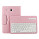 For Galaxy Tab E 9.6 / T560 2 in 1 Detachable Bluetooth Keyboard Litchi Texture Leather Case with Holder(Pink)