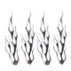 4 PCS Flame Pattern Car Stickers(Silver)