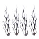 4 PCS Flame Pattern Car Stickers(Silver)