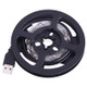 1m USB TV Rope Light, 14.4W 60 LEDs SMD 5050 Bare Board with 50cm USB Interface Cable, DC 5V(Warm White)