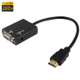 HDMI to VGA & Audio HD Conversion Adapter Cable(Black)