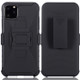 For iPhone 11 Pro PC + Silicone Back Clip Sliding Sleeve Protective Case(Black)