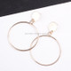 Geometric Big Round Earrings Big Hollow Drop Earrings(Gold)