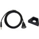 1m Car Truck Dashboard Flush Mount 3.5mm 1/8 AUX Audio Jack Extension Cable Kit(Black)