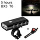 BX3 USB Charging Bicycle Light Front Handlebar Led Light (5 Hours, T6+Gem Lamp)