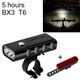 BX3 USB Charging Bicycle Light Front Handlebar Led Light (5 Hours, T6+A02 Lamp)