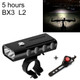 BX3 USB Charging Bicycle Light Front Handlebar Led Light (5 Hours, L2+Gem Lamp)