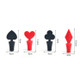 12 PCS Silicone Wine Stopper Poker Series Wine Stopper(Black Plum)