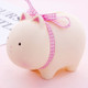 Mini Soft Cute Animal Piggy Bank for Gift or Home Decor(Rabbit)